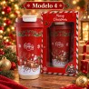 Termo Navideño Rojo 600ml de Acero Inoxidable 3489