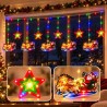 Cortina de Luces Navideñas Reno y Estrella 3x1,5mt 3225
