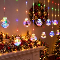 Cortina de Luces de Esfera Navideña Multicolor 1521-1