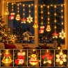 Cortina de Luces Navideñas Figuras Varias Amarilla 3x1,5mt 3080