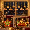 Cortina de Luces Navideñas Estrella Letrero Multicolor 3x1,5mt 3226