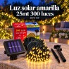 Luces Navideñas Solares 300 Luces 25mt Amarilla 3075-12