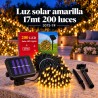 Luces Navideñas Solares 200 Luces 17mt Amarillas 3075-7