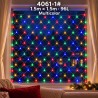 Luces de Malla Navideña Multicolor 96 Luces 1,5x1,5mt 4061-1