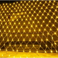 Luces de Malla Navideña Amarilla 144 Luces 2x2mt 4062-2