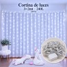 Cortina de Luces Navideña Blanca 3x2mt 3407