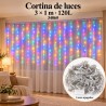 Cortina de Luces Navideña Multicolor 3x1mt 3406