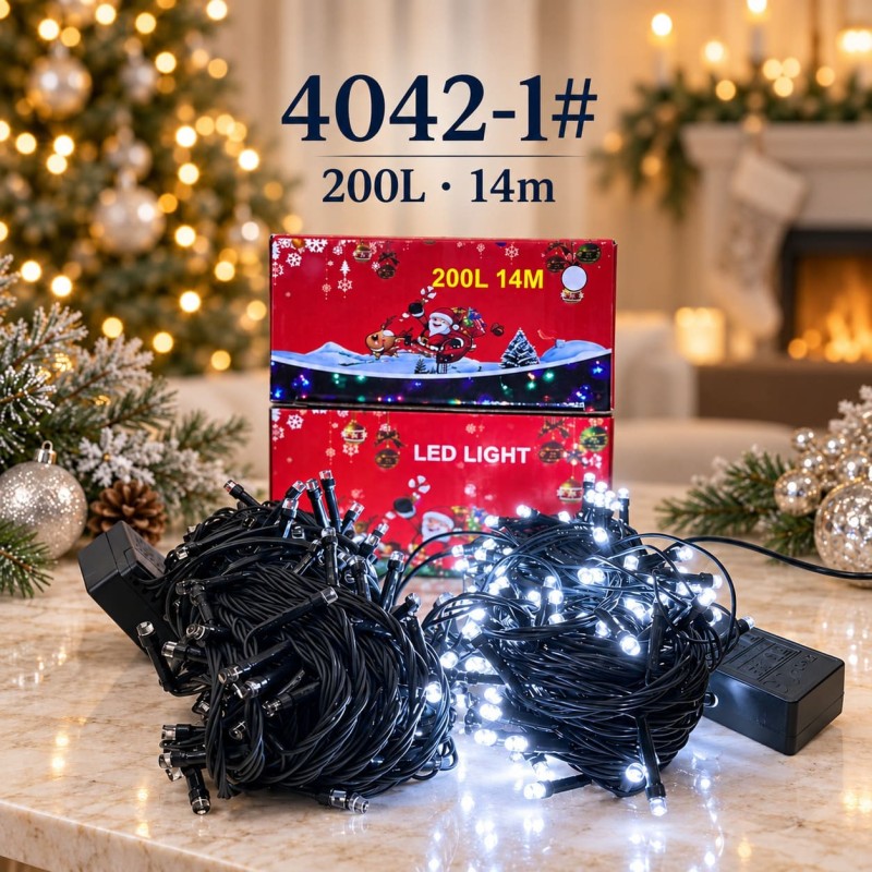 Luces Navideñas 200 Luces 14mt Blanca 4042-1