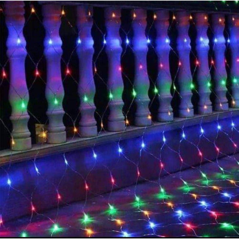 Luces de Malla Navideña Multicolor 144  Luces 2x2mt 4062-1
