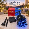 Luces Navideñas Solares 300 Luces 25mt Azules 3075-14