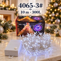 Luces Navideñas 300 Luces 10mt Blancas 4065-3