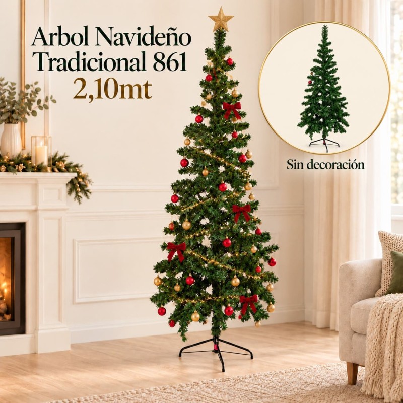 Árbol Navideño Tradicional 2,10mt 861