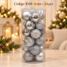 Esferas Navideñas 6cm 24 pcs 3038
