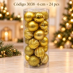 Esferas Navideñas 6cm 24 pcs 3038