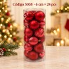 Esferas Navideñas 6cm 24 pcs 3038
