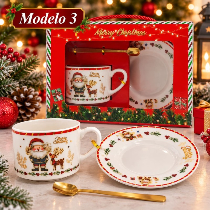 Juego de Cerámica Navideña 3pcs 3463