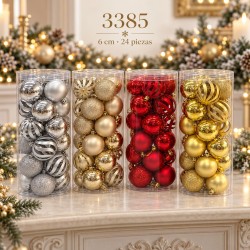 Esferas Navideñas 6cm 24 pcs 3385
