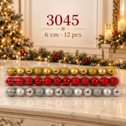 Esferas Navideñas 6cm 12pcs 3045