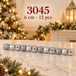 Esferas Navideñas 6cm 12pcs 3045