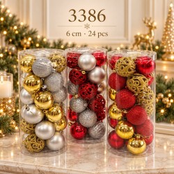 Esferas Navideñas 6cm 24pcs 3386