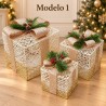 Cajas de Regalo Decorativas Navideñas con Luces 3 pcs 1985