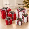 Cajas de Regalo Decorativas Navideñas con Luces 3 pcs 5007