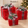 Cajas de Regalo Decorativas Navideñas con Luces 3 pcs 5007