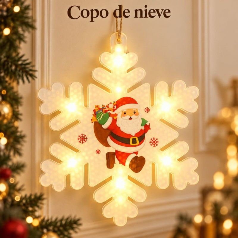 Adorno Colgante Navideño Individual con Luz y Pila 11,5cm 638