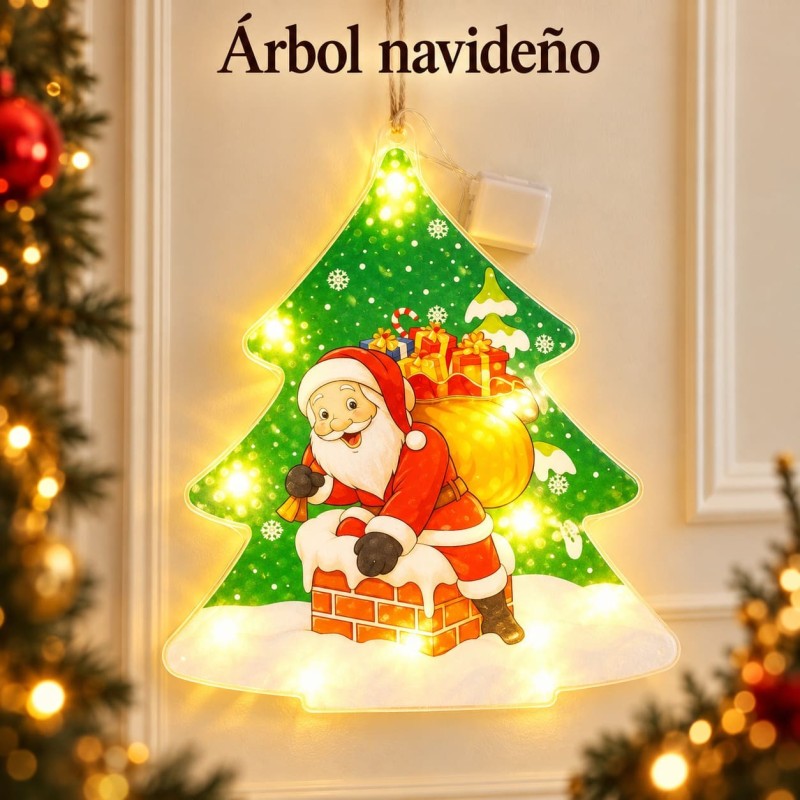 Adorno Colgante Navideño Individual con Luz y Pila 11,5cm 638