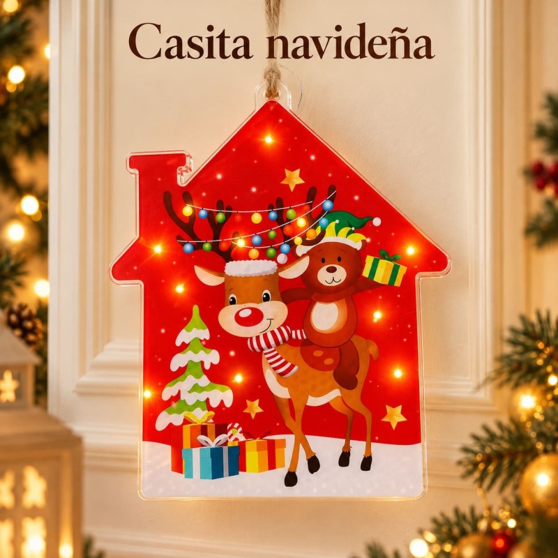 Adorno Colgante Navideño Individual con Luz y Pila 11,5cm 638