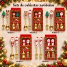 Set de Cubiertos Navideños 2pcs Dibujo Grueso 3474