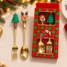 Set de Cubiertos Navideños 2pcs Dibujo Grueso 3474