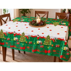 Manteles Navideños 150x220cm Poliéster Tipo Tatefán 680