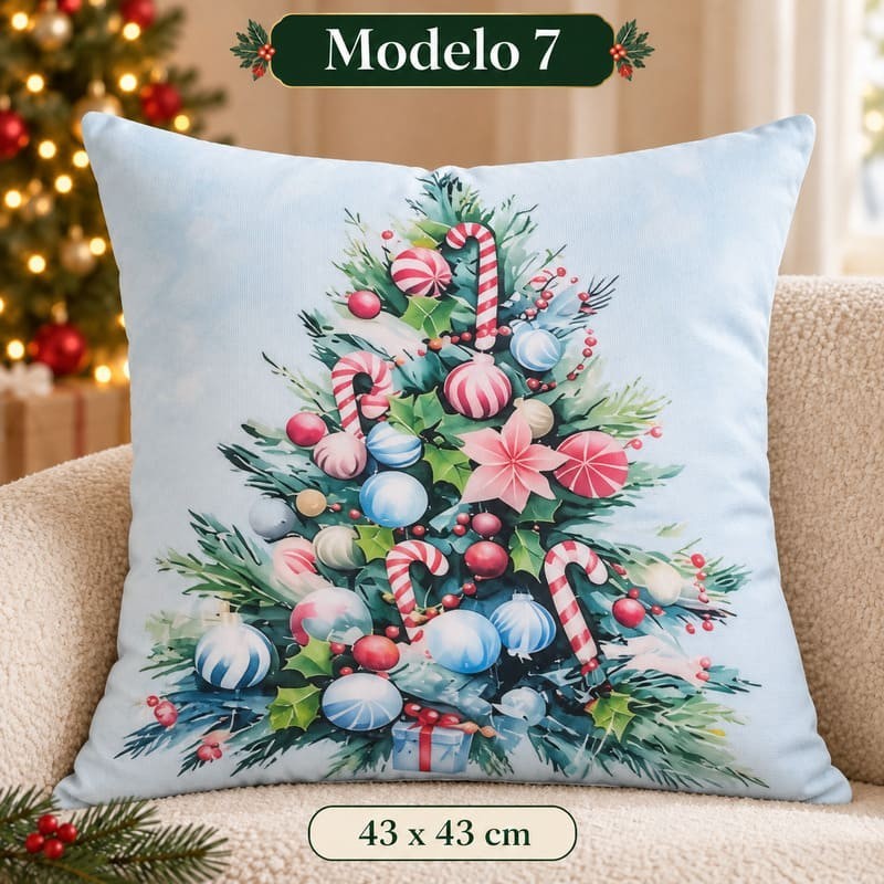 Fundas de Almohada Navideñas 43x43xcm 4103