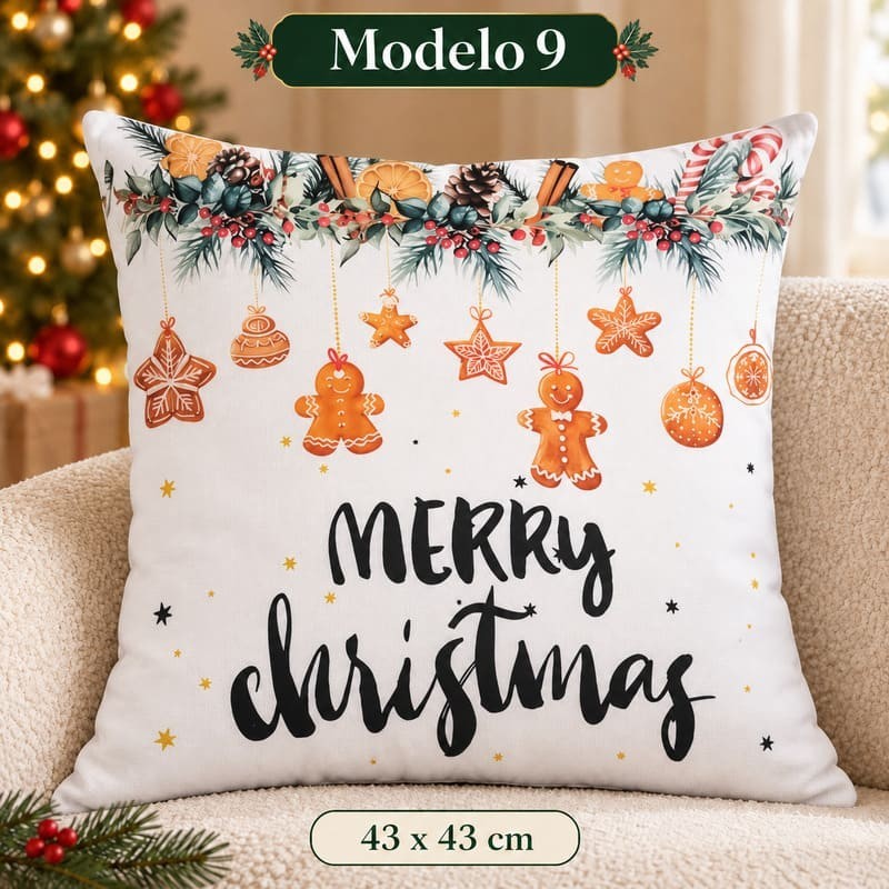 Fundas de Almohada Navideñas 43x43xcm 4103