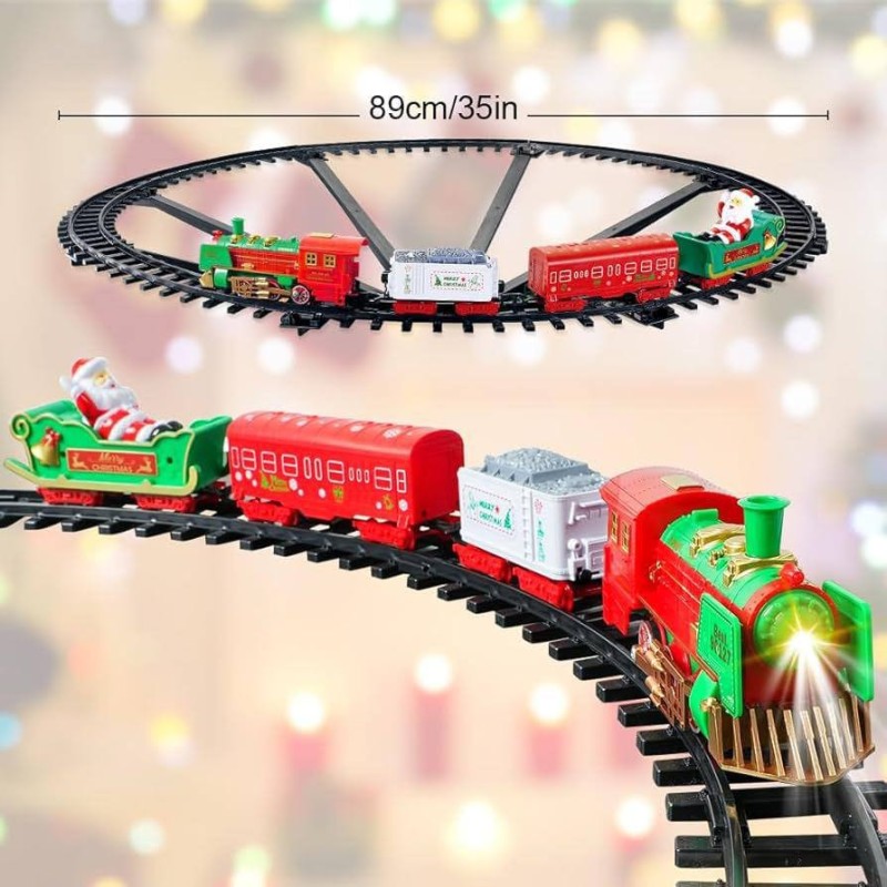 Tren Navideño para Árbol Elevado 40pcs 95x95x14cm 3714