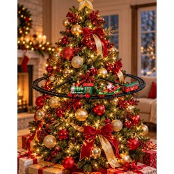 Tren Navideño para Árbol Elevado 52 piezas 94.7cm diámetro 3715