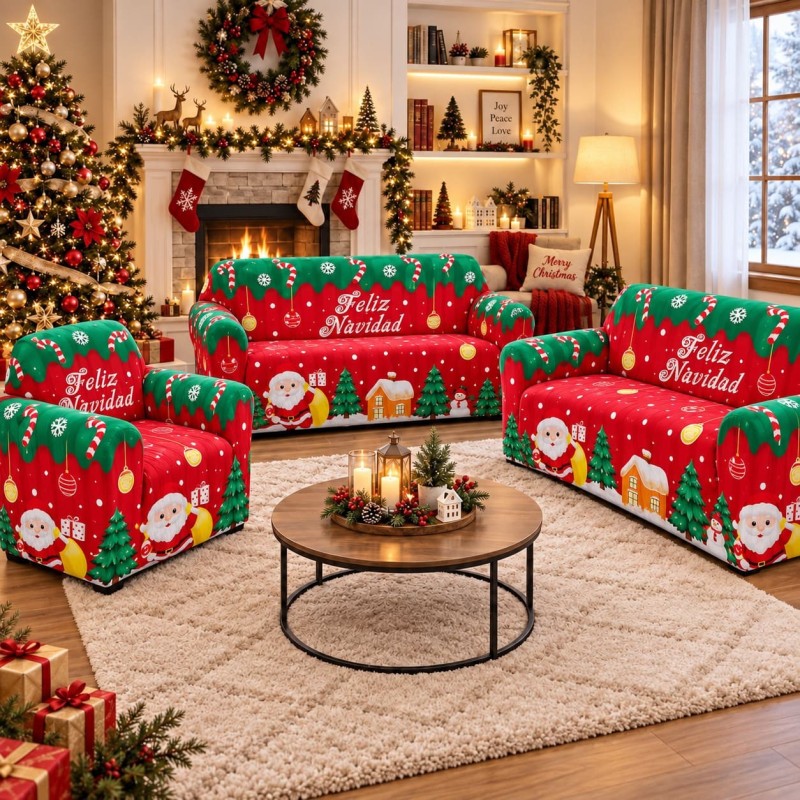 Juego de Forros de Muebles Navideños 3pcs 3399