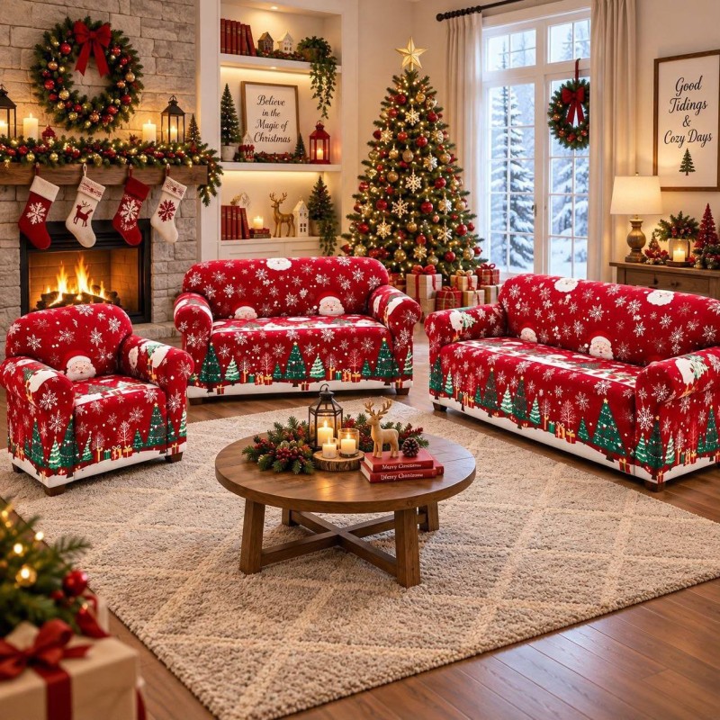 Juego de Forros de Muebles Navideños 3pcs 3399
