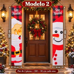 Par de Banderines Navideños 180x30xcm 3402