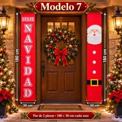 Par de Banderines Navideños 180x30xcm 3402