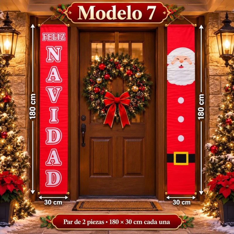 Par de Banderines Navideños 180x30xcm 3402