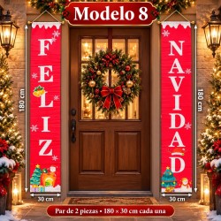 Par de Banderines Navideños 180x30xcm 3402