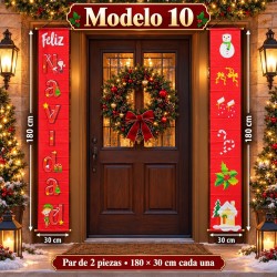 Par de Banderines Navideños 180x30xcm 3402