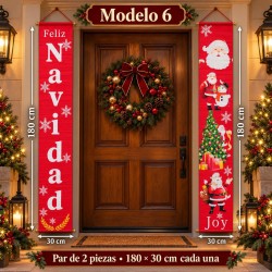 Par de Banderines Navideños 180x30xcm 3402