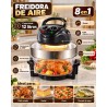 Freidora de aire de vidrio 12 Litros RAF R.95406-110V