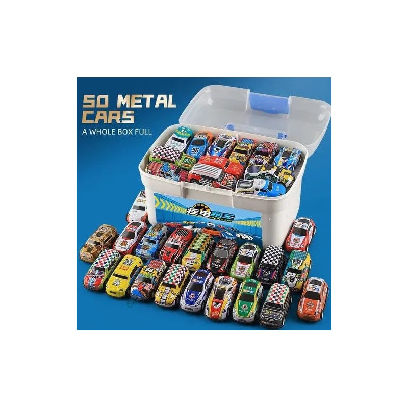 Kit de 50 Carritos de Juguete 1706