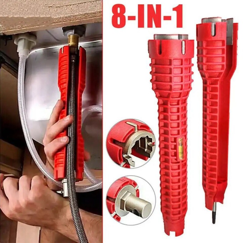 Llave Inglesa 8 en 1 para Fontanería