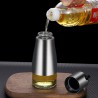 Aceitero 320ml Acero Inoxidable y Vidrio 1749
