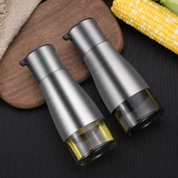 Aceitero 320ml Acero Inoxidable y Vidrio 1749